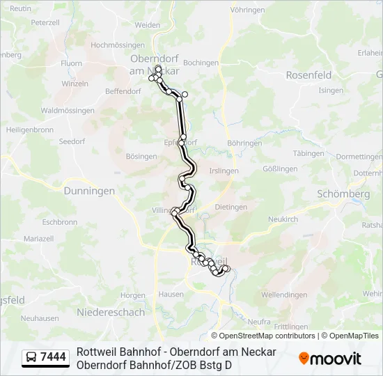 7444 Bus Line Map