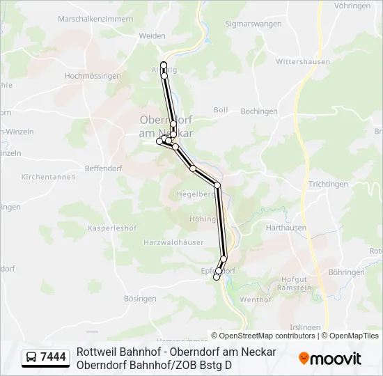 7444 Bus Line Map
