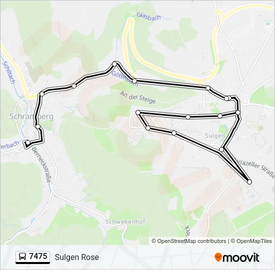 7475 Bus Line Map
