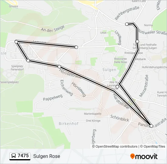 7475 Bus Line Map