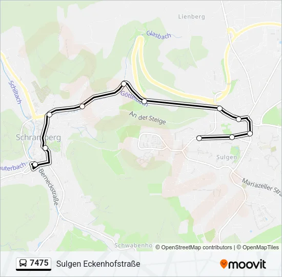 7475 Bus Line Map