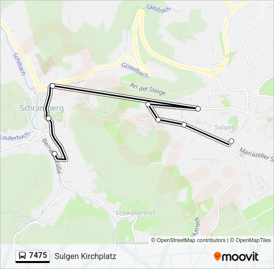 7475 Bus Line Map