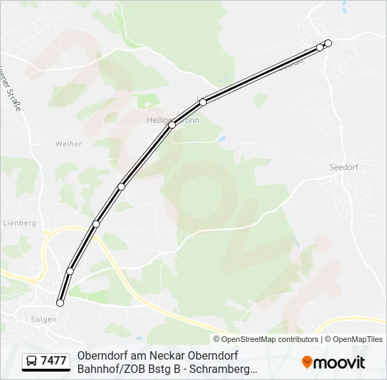 7477 Bus Line Map
