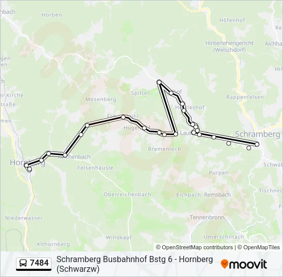 7484 Bus Line Map