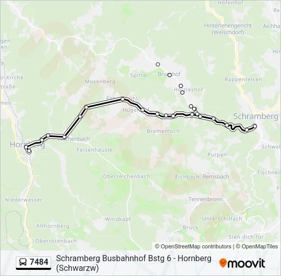 7484 Bus Line Map