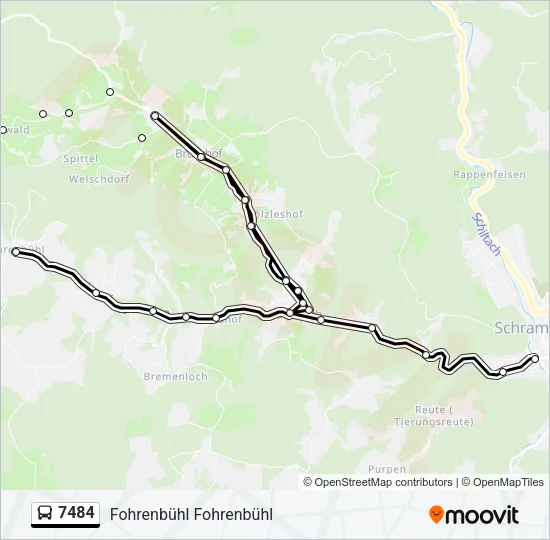 7484 Bus Line Map