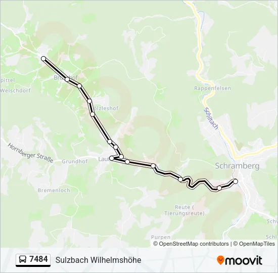 7484 Bus Line Map
