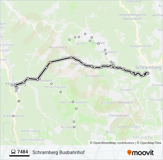 7484 Bus Line Map