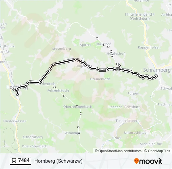 7484 Bus Line Map