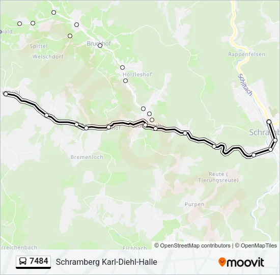 7484 Bus Line Map