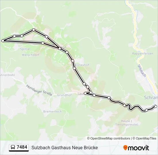 7484 Bus Line Map