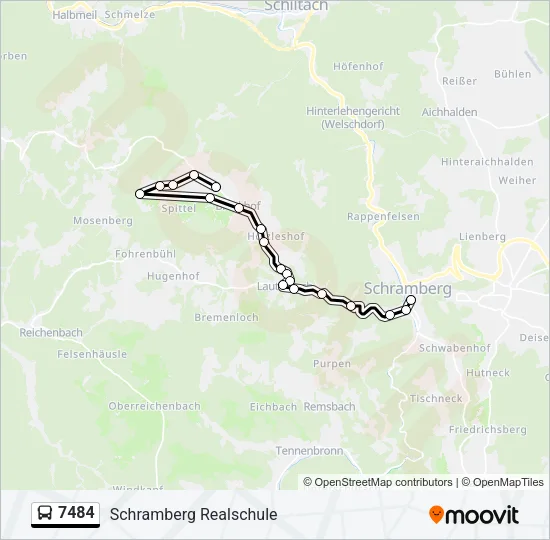 7484 Bus Line Map