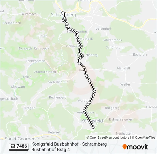 7486 Bus Line Map