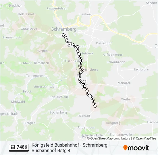 7486 Bus Line Map