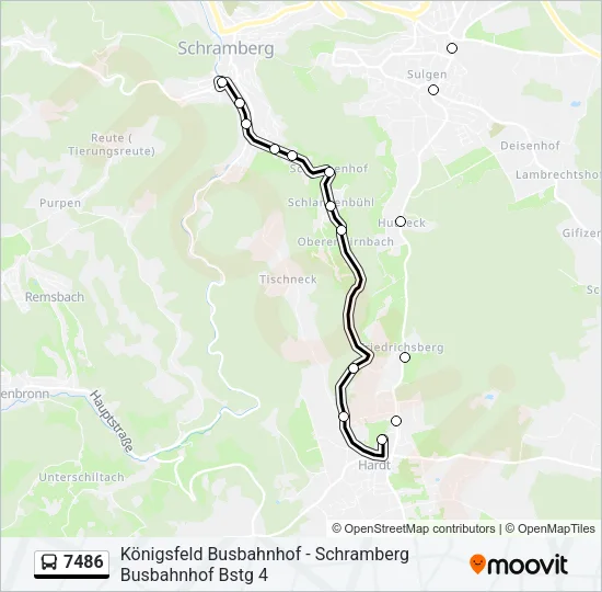 7486 Bus Line Map