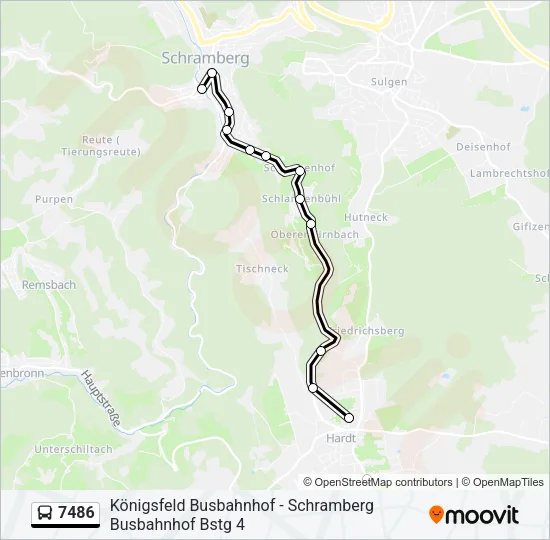 7486 Bus Line Map