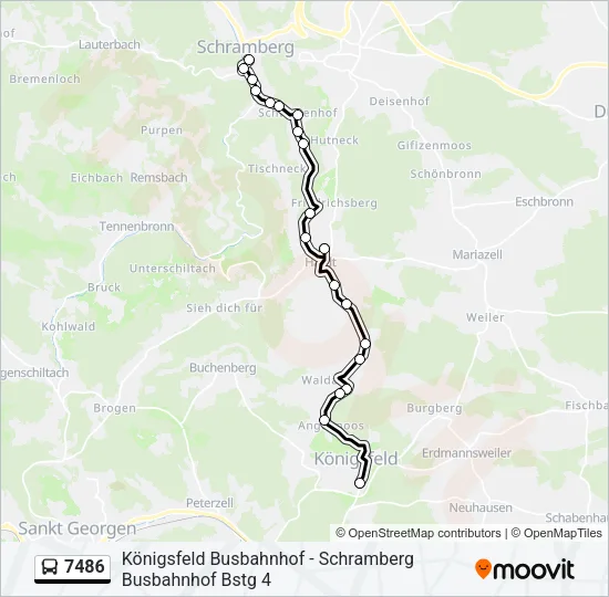 7486 Bus Line Map