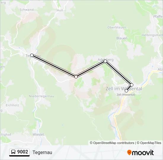 9002 Bus Line Map