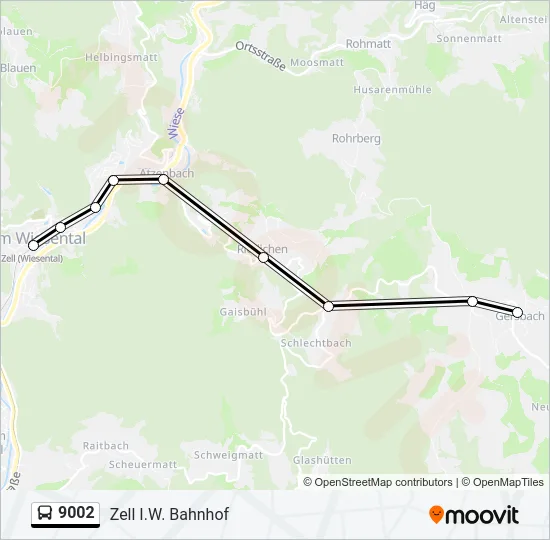 9002 Bus Line Map