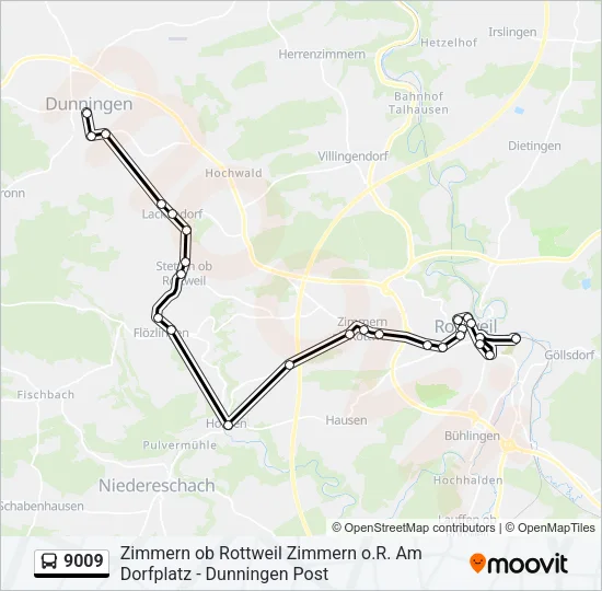 9009 Bus Line Map