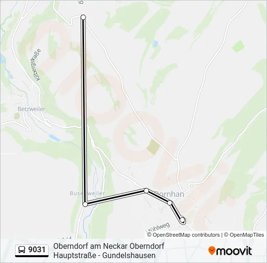 9031 Bus Line Map