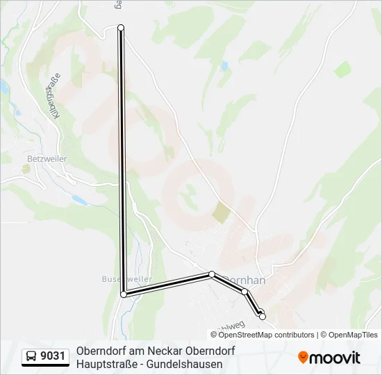 9031 Bus Line Map