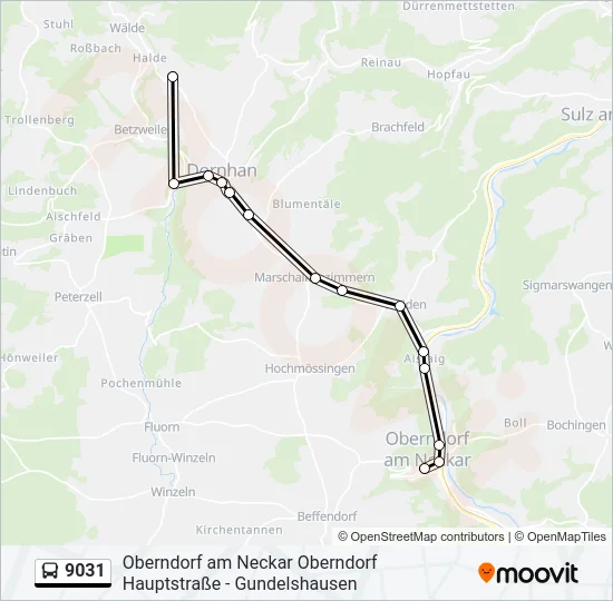 9031 Bus Line Map