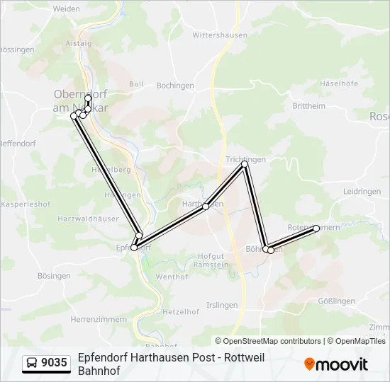 9035 Bus Line Map