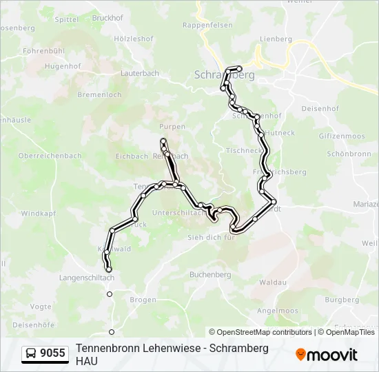 9055 Bus Line Map
