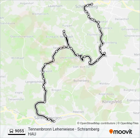 9055 Bus Line Map