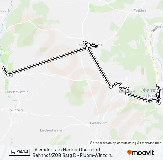 9414 Bus Line Map