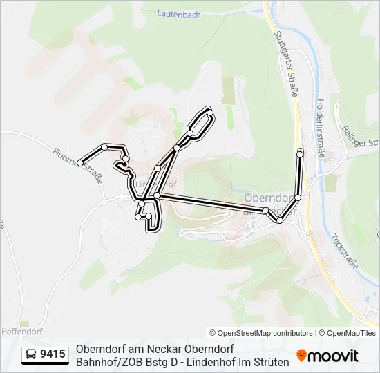 9415 Bus Line Map