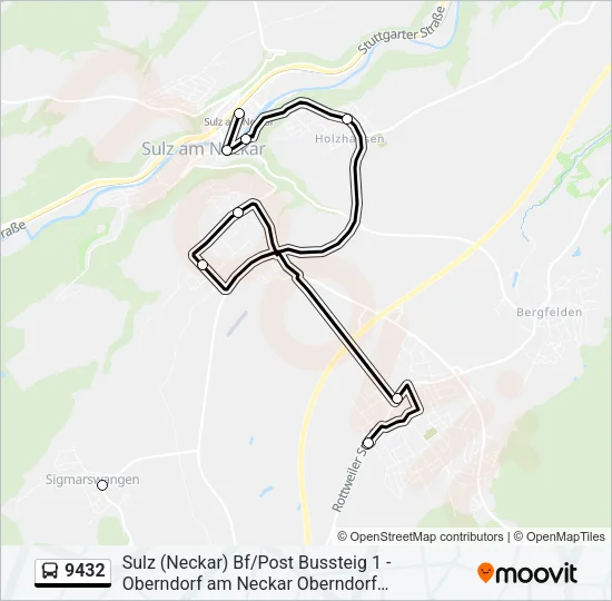 9432 Bus Line Map