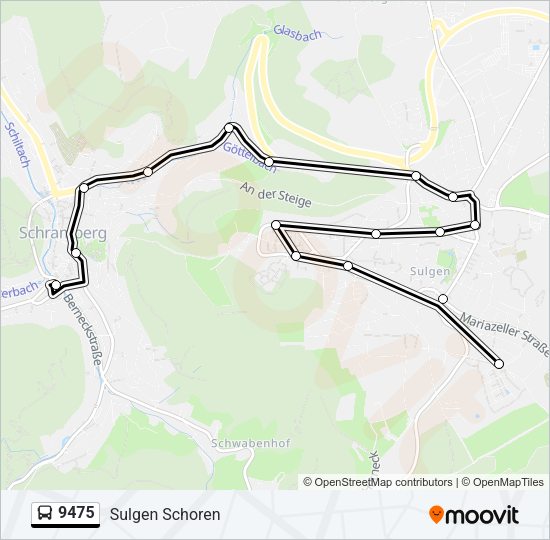 9475 Bus Line Map