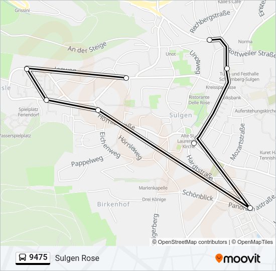 9475 Bus Line Map