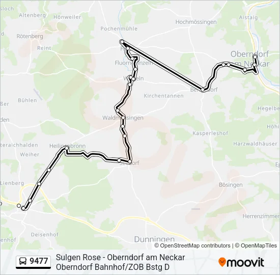 9477 Bus Line Map