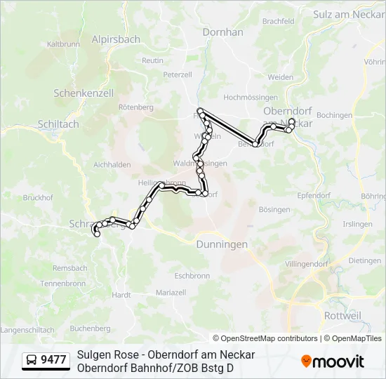 9477 Bus Line Map
