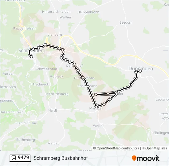 9479 Bus Line Map
