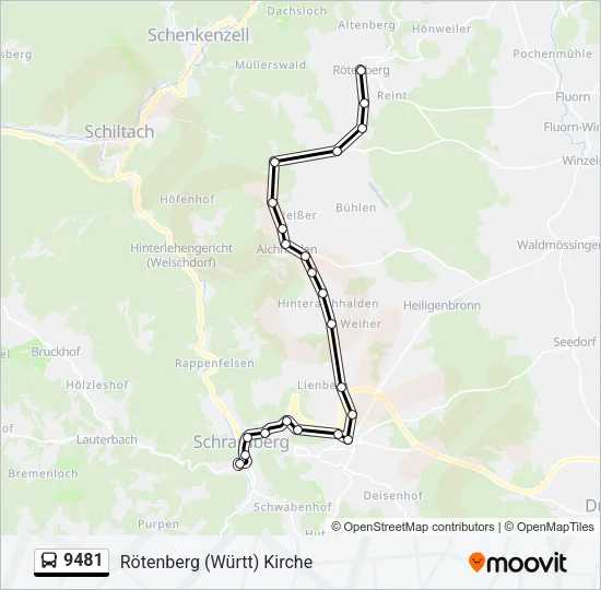 9481 Bus Line Map