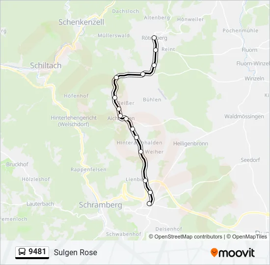 9481 Bus Line Map