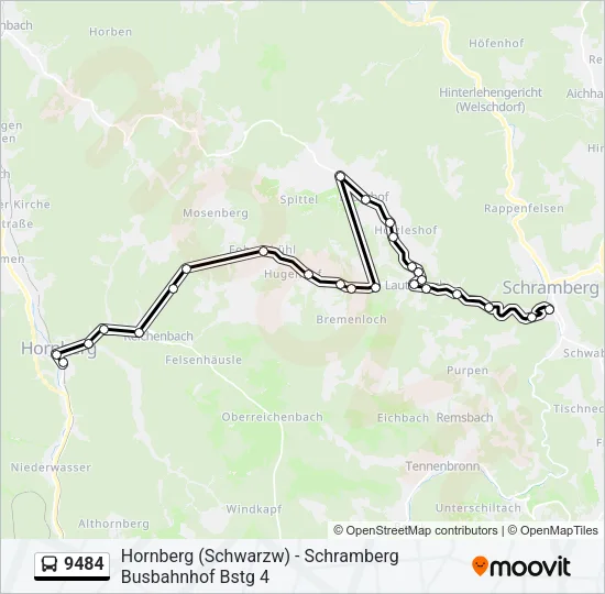 9484 Bus Line Map