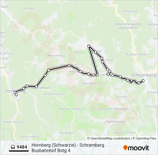 9484 Bus Line Map