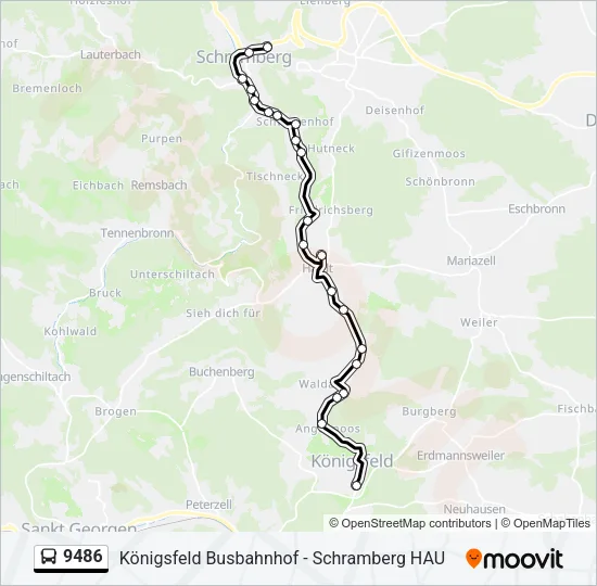9486 Bus Line Map