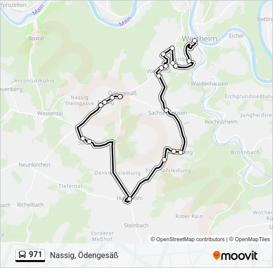 971 Bus Line Map