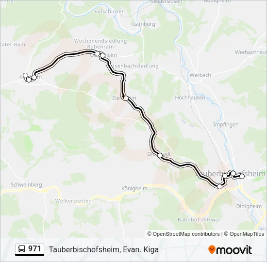 971 Bus Line Map