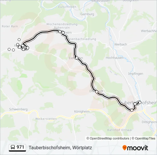 971 Bus Line Map
