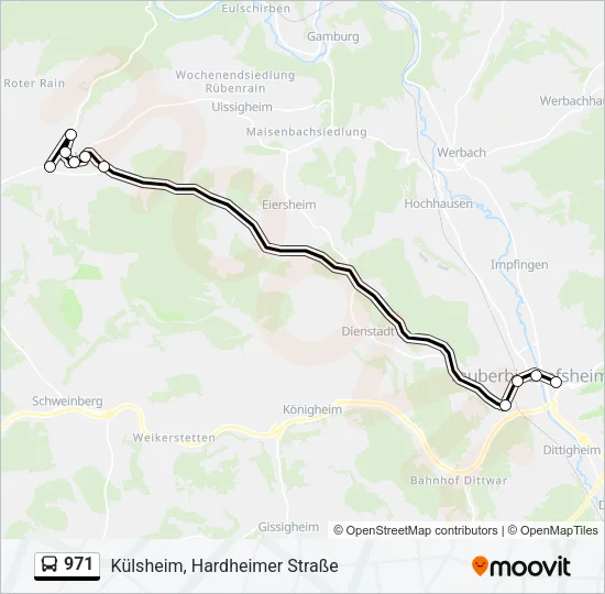 971 Bus Line Map