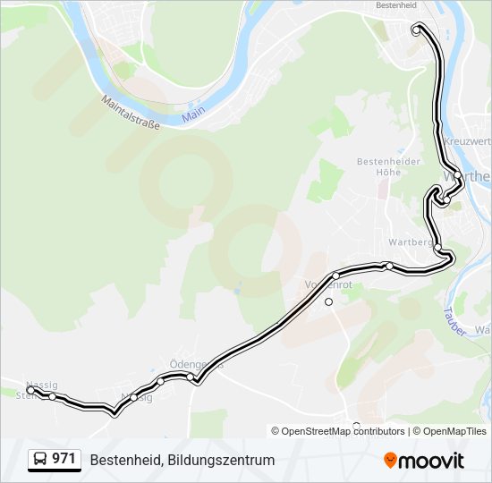 971 Bus Line Map