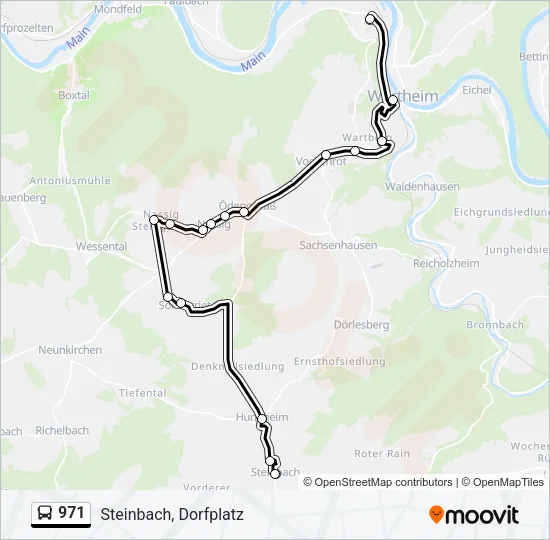 971 Bus Line Map