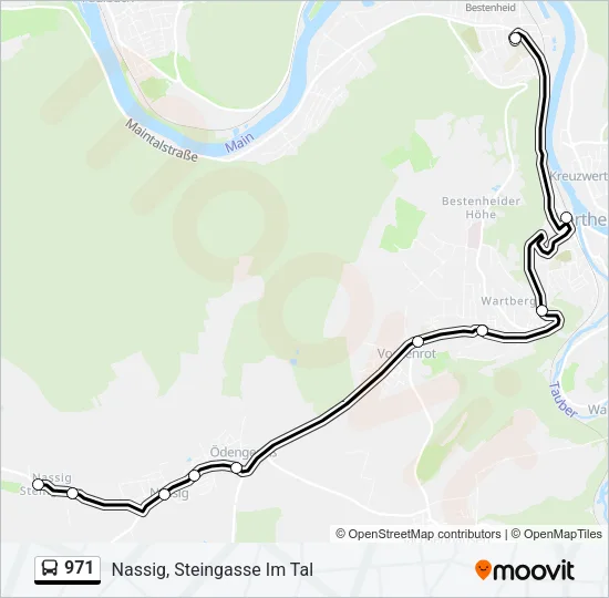971 Bus Line Map